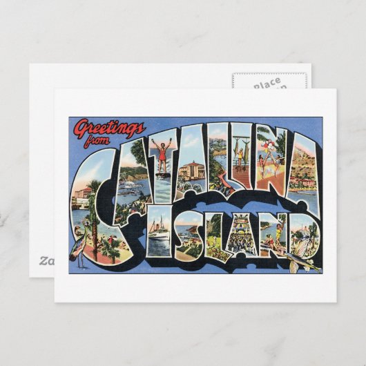 Gruß von der katalanischen Insel Postkarte (Vorne/Hinten)