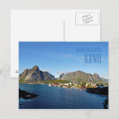 Gruß von der schönen norwegischen Fotokarte Postkarte (Vorne/Hinten)