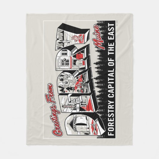 Gruß von Derry Maine Fleecedecke (Vorderseite)