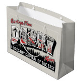Gruß von Derry Maine Große Geschenktüte (Rückseite Schrägansicht)