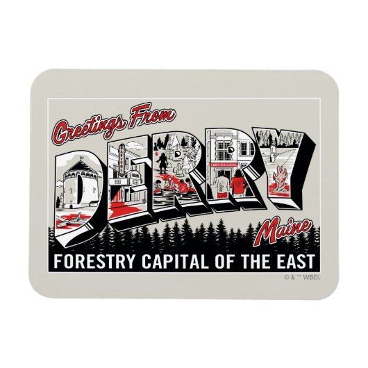 Gruß von Derry Maine Magnet (Horizontal)