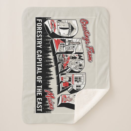 Gruß von Derry Maine Sherpadecke (Vorderseite)