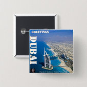 GRUSS VON DUBAI DURCH MOJISOLA A GBADAMOSI BUTTON (Vorne & Hinten)