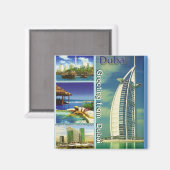 Gruß von Dubai Magnet von Moji Gbadamosi Okub (Vorderseite/Rückseite)
