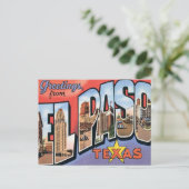 Gruß von EL Paso, Texas Postkarte (Stehend Vorderseite)