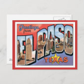Gruß von EL Paso, Texas Postkarte (Vorne/Hinten)