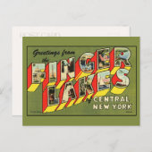 Gruß von Finger Lakes Large Letter Postcard Postkarte (Vorne/Hinten)