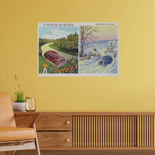 Gruß von Florida Poster (Wohnzimmer 2)