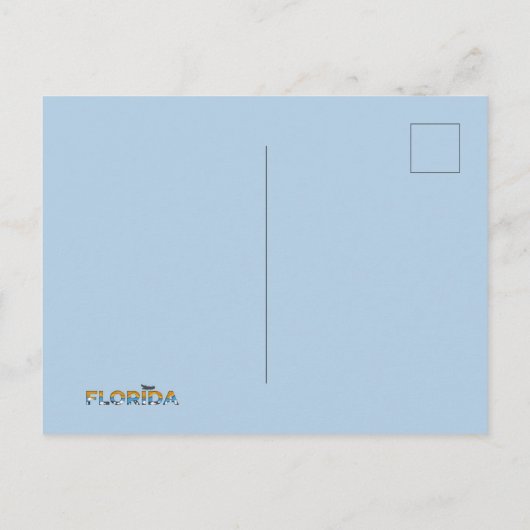 Gruß von Florida Staat Template Postkarte (Rückseite)
