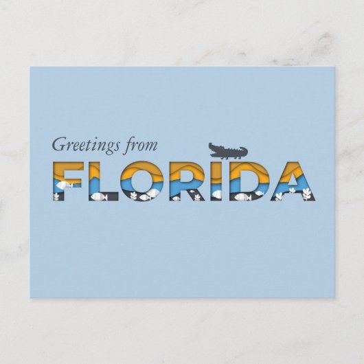 Gruß von Florida Staat Template Postkarte (Vorderseite)