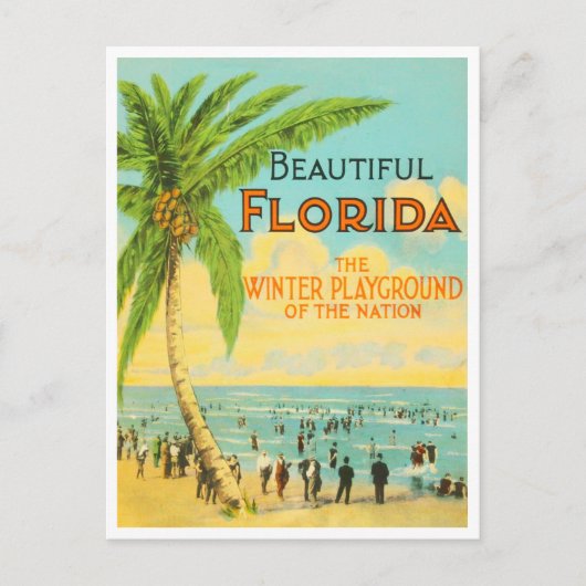 Gruß von Florida Vintage Travel Postcard Postkarte (Vorderseite)