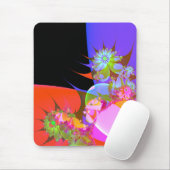 Gruß von Fraktal-Blumen 2 Mousepad (Mit Mouse)
