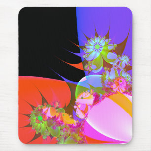 Gruß von Fraktal-Blumen 2 Mousepad