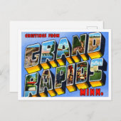 Gruß von Grand Rapids, Minnesota Travel Postkarte (Vorne/Hinten)