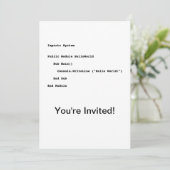 Gruß von Hello World Einladung (Stehend Vorderseite)