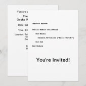 Gruß von Hello World Einladung (Vorne/Hinten)