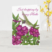 Gruß von Hummingbird Karte (Gelbe Blume)