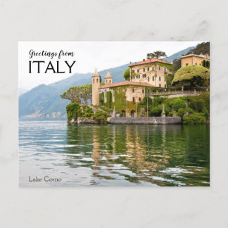 Gruß von Italy Lake Como Postcard Postkarte