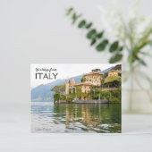 Gruß von Italy Lake Como Postcard Postkarte (Stehend Vorderseite)