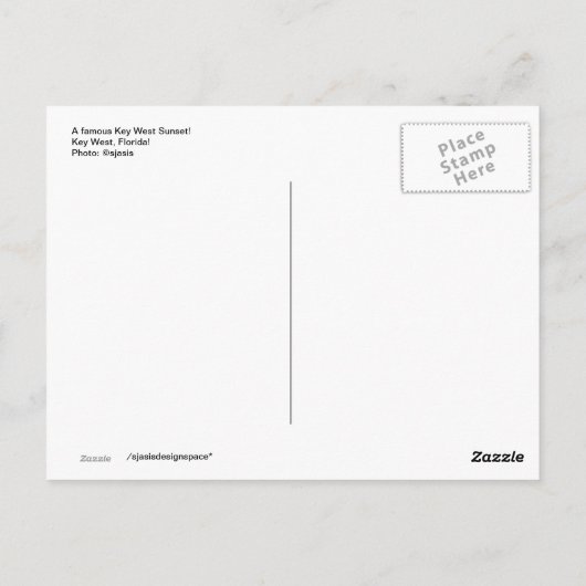 Gruß von Key West Postkarte (Rückseite)