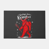 Gruß von Krampus Xmas Weihnachten Fußmatte (Vorderseite)