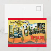 Gruß von Las Vegas Nevada Travel Postcard Postkarte (Vorne/Hinten)