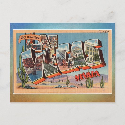 Gruß von LAS VEGAS Nevada Vintag Postkarte (Vorderseite)