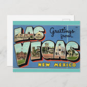 Gruß von Las Vegas New Mexico Reise Postkarte (Vorne/Hinten)