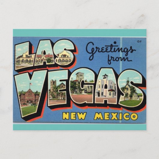 Gruß von Las Vegas New Mexico Reise Postkarte (Vorderseite)