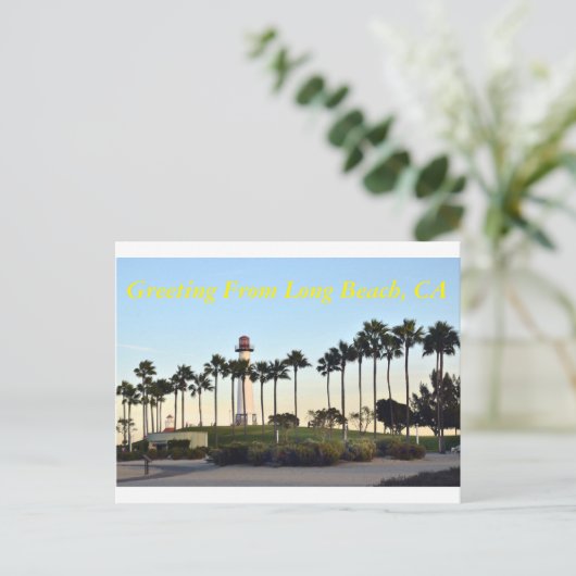Gruß von Long Beach CA Postkarte (Stehend Vorderseite)
