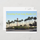 Gruß von Long Beach CA Postkarte (Vorne/Hinten)