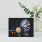 Gruß von Mars auf die Erde Postkarte (Stehend Vorderseite)