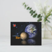Gruß von Mars auf die Erde Postkarte (Stehend Vorderseite)