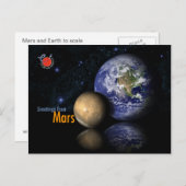 Gruß von Mars auf die Erde Postkarte (Vorne/Hinten)