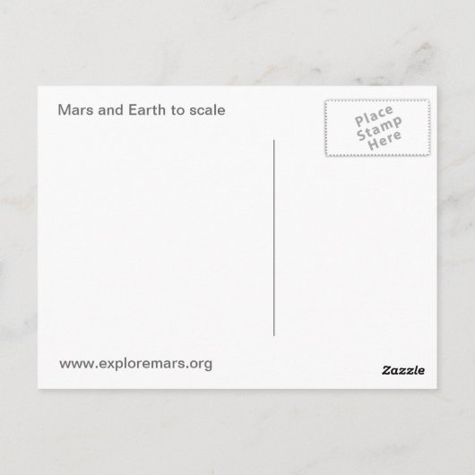 Gruß von Mars auf die Erde Postkarte (Rückseite)