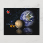 Gruß von Mars auf die Erde Postkarte (Vorderseite)