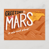 Gruß von Mars Space Travel Spaß Postkarte (Vorderseite)