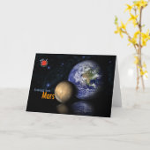 Gruß von Mars To Earth Foto Collage Karte (Gelbe Blume)