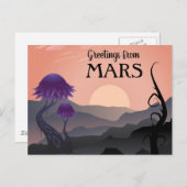 Gruß von Mars Travel Postcard Postkarte (Vorne/Hinten)