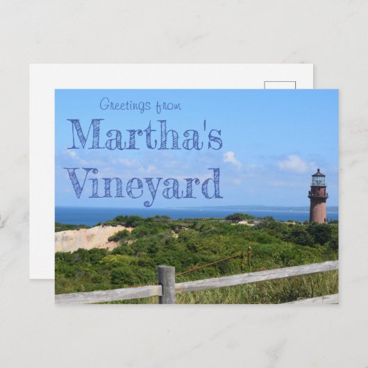 Gruß von Martha's Vineyard Postcard Postkarte (Vorne/Hinten)