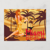 Gruß von Miami Beach wunderschön Vintag Postkarte (Vorderseite)