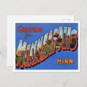 Gruß von Minneapolis, Minnesota Travel Postkarte (Vorne/Hinten)