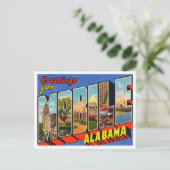 Gruß von Mobile, Alabama Vintage Travel Postkarte (Stehend Vorderseite)