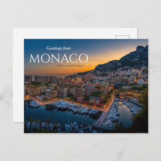 Gruß von Monaco Postcard Postkarte (Vorne/Hinten)