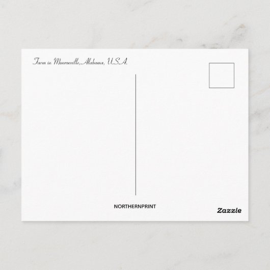 Gruß von Monroeville Alabama USA Design Postkarte (Rückseite)