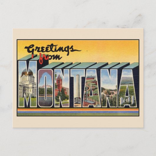 Gruß von Montana Große Briefkarte Postkarte (Vorderseite)