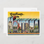 Gruß von Montana Vintage Reise Postkarte (Vorne/Hinten)