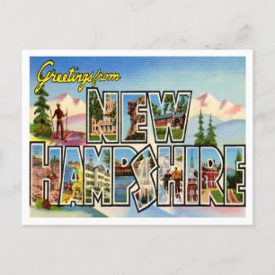 Gruß von New Hampshire Vintage Travel Postkarte