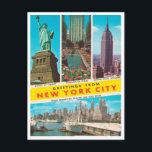 Gruß von New York City Vintage Travel Postkarte<br><div class="desc">Gruß aus New York City Vintage Travel Postcard</div>