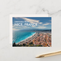 Gruß von Nice France Postcard